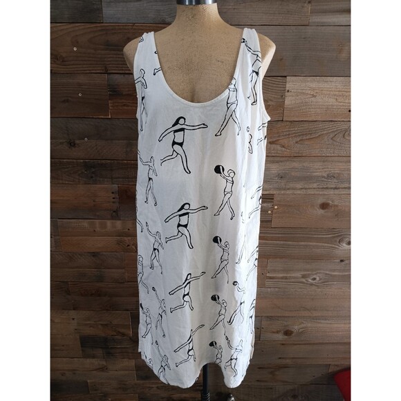 po-em Dresses & Skirts - PO-EM The Demi Tank Sundress Sz. Lg. Cotton Villa Block Print Pockets Oversized